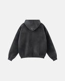 Graffiti Print Washed Fleece hoodie | Inflation Streetwear INFLATION