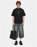 Waffle Shirt with Metal Clasp Detail | Inflation Streetwear INFLATION