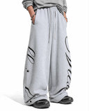 Rhinestone Script Baggy Sweatpants | Inflation Streetwear INFLATION