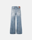 retro streetwear bootcut jeans back view