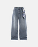 Acid Wash Detachable Bandana Baggy Jeans | Inflation Streetwear INFLATION
