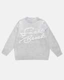 Script Letter Graphic Knit Sweater | Inflation Streetwear