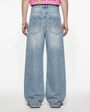 Asymmetric Button Baggy Jeans | Inflation Streetwear INFLATION