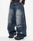 Cinch Back Deconstructed Distressed Barrel Jeans | Inflation Streetwear INFLATION
