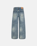 Acid Wash Beaded Studded Flared Baggy Jeans | Inflation Streetwear INFLATION