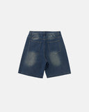 Deconstructed Washed Denim Jorts | Inflation Streetwear INFLATION