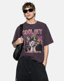 faded wash streetwear graphic t shirt