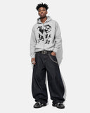 Distressed Graphic Rivet Zip Up Hoodie | Inflation Streetwear