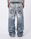 Layered Digital Print Baggy Jeans | Inflation Streetwear INFLATION