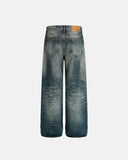 vintage washed baggy jeans rear view