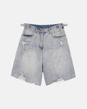 adjustable waist baggy jorts front view