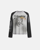 Portrait Waffle Long Sleeve Tee | Inflation Streetwear