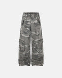 Studded Camo Wide Leg Cargo Pants | Inflation Streetwear