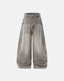 Rhinestone Washed Barrel Jeans| Inflation Streetwear INFLATION