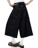 Deconstructed Wide leg Longline Jorts | Inflation Streetwear INFLATION