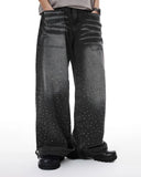 Colorful Rhinestone Wash Baggy Jeans | Inflation Streetwear INFLATION