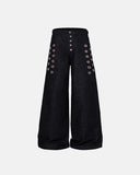 button fly eyelet baggy jeans front view