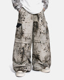 Splatter Print Wide Leg Cargo Pants | Inflation Streetwear