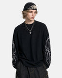 Script Sleeve Graphic Waffle T-Shirt | Inflation Streetwear
