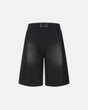 faded knee length sweat shorts