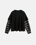 Distressed Plaid Layered Long Sleeve Tees | Inflation Streetwear INFLATION