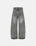 cinch back barrel fit denim pants