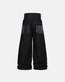 Double Wasit Raw Super Baggy Jeans | Inflation Streetwear INFLATION