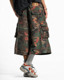 Floral Camo Cargo Longline Shorts | Inflation Streetwear INFLATION