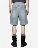 Heavy Distressed Wide-Leg Denim Jorts | Inflation Streetwear INFLATION