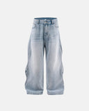 Shiny Rhinestone Wavy Baggy Jeans I Inflation Streetwear INFLATION