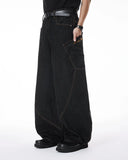 Colorful Rhinestone Raw Barrel Jeans | Inflation Streetwear INFLATION