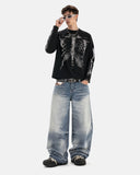 Cow Print Patch Baggy Jeans | Inflation Streetwear
