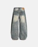 Washed  Bamboo Weave Baggy Jeans | Inflation Streetwear INFLATION