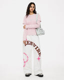 Leopard Appliqué Wide-Leg Sweatpants | Inflation Streetwear