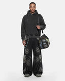 Washed Eyelet Boxy Hoodie | Inflation Streetwear