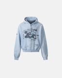 Graffiti Character Distressed Washed Zip Hoodies | Inflation Streetwear INFLATION
