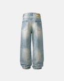 Distressed Ripped Straight-Leg Jeans | Inflation Streetwear INFLATION