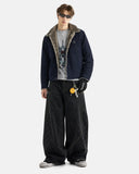 Washed Faux Fur Lined Worker Jacket | Inflation Streetwear