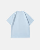 light blue oversized t shirt back view