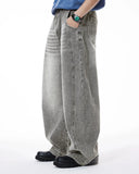 Rhinestone Washed Barrel Jeans| Inflation Streetwear INFLATION