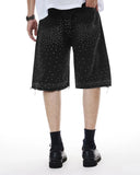 Rhinestone Straight Leg Jorts | Inflation Streetwear INFLATION