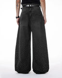 Acid Washed Rhinestone  Baggy Jeans | Inflation Streetwear INFLATION