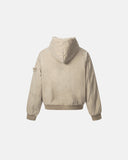 Faux Fur Lined Washed Hooded Jacket | Inflation Streetwear INFLATION