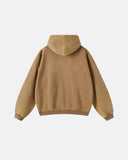 INFLATION Washed Distressed Fleece Zip Up Hoodies INFLATION