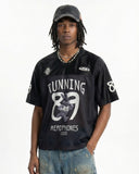 V-Neck Mesh Patchwork Jersey Tee | Inflation Streetwear INFLATION