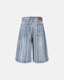 textured denim streetwear jorts