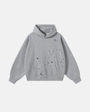 Studded Boxy Pullover Hoodie | Inflation Streetwear