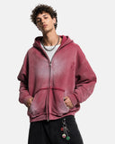 Monkey Wash Ripped Zip Up Hoodies | Inflation Streetwear