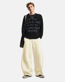Script Graphic Waffle Long Sleeve T-Shirt | Inflation Streetwear