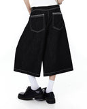 Button Fly Baggy Denim Jorts | Inflation streetwear INFLATION